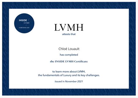 lvmh certificate|lvmh staff login.